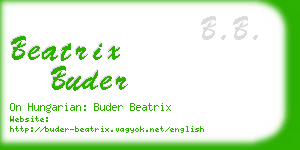 beatrix buder business card